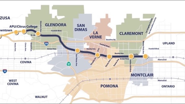 Foothill Goldline Map