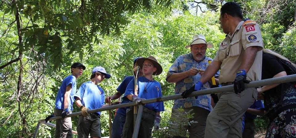 Dr. Brown touring little scouts