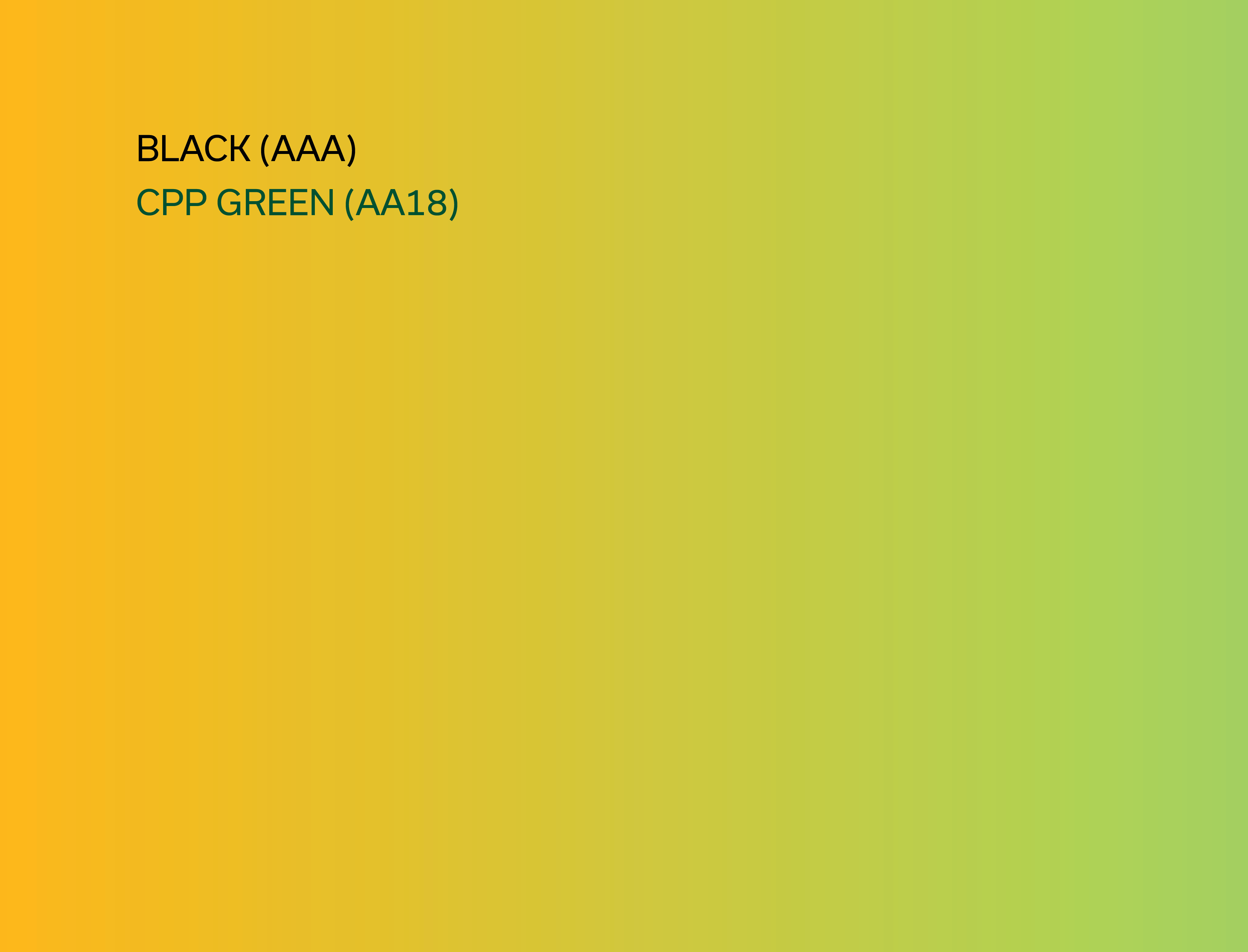 Black (AAA) CPP Green (AAA18)
