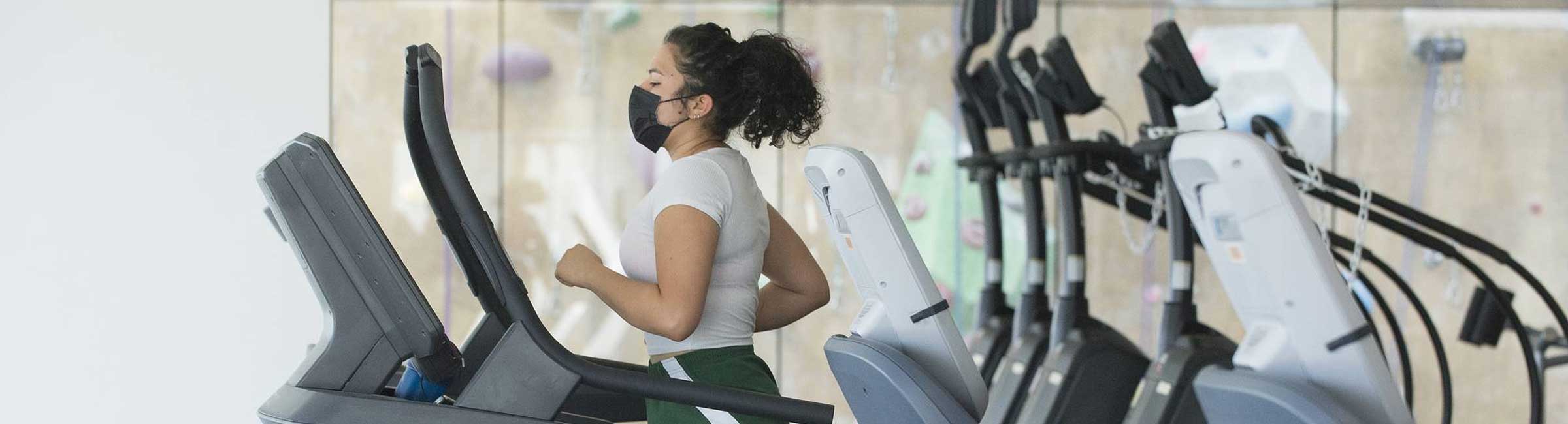 Female on treadmill at the BRIC
