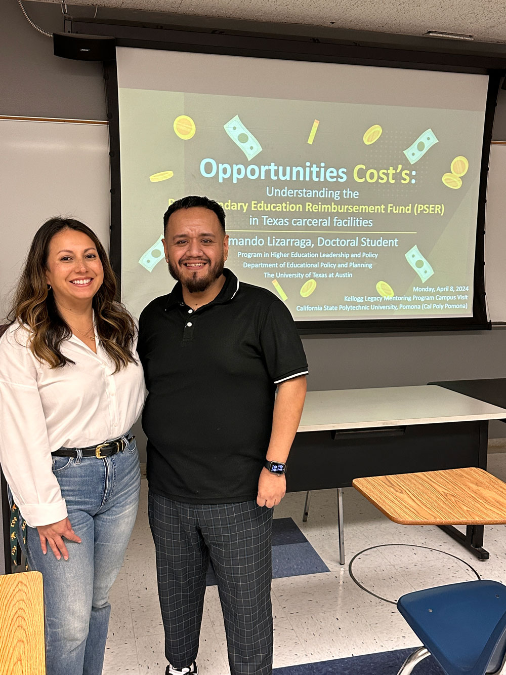 In the photo: Melissa Barragan, Faculty Mentor, Armando Lizarraga