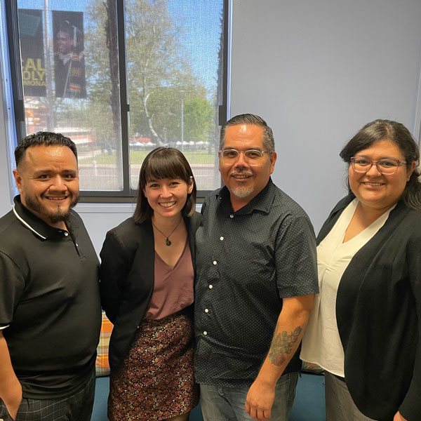 Armando Lizarraga, Kati Lebioda, Jose Aguilar-Hernandez, Faculty Mentor, and Carmen Ramos