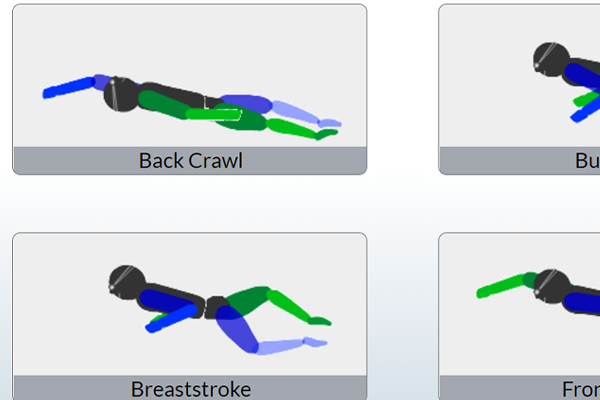 Screenshot of Swim Strokes activity