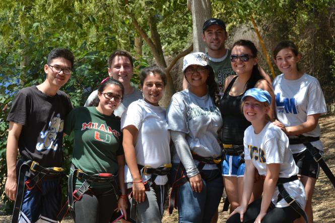 During UCR Group Ropes Course