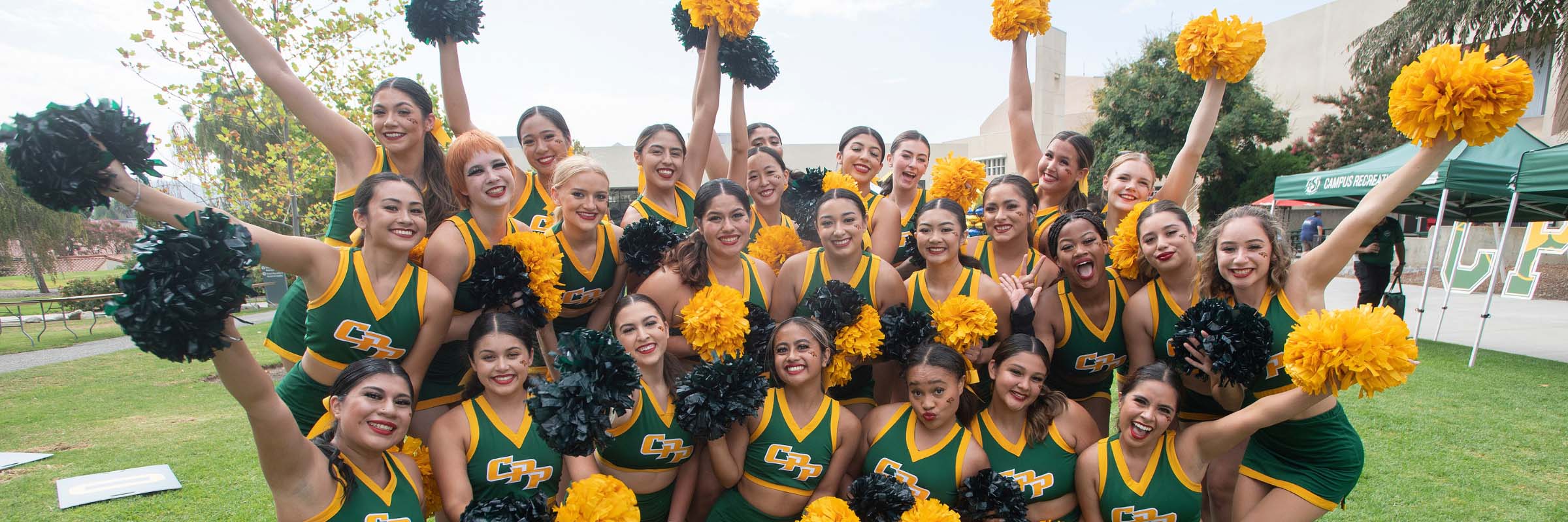 The CPP Cheer squad poses for the camera during CPP Fest