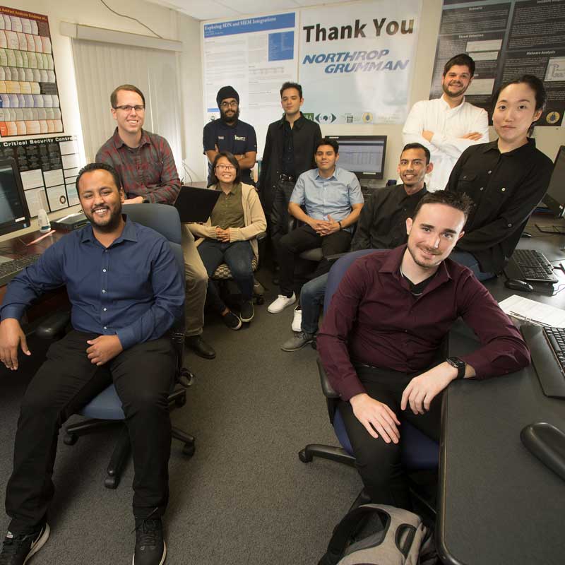 Students in software lab