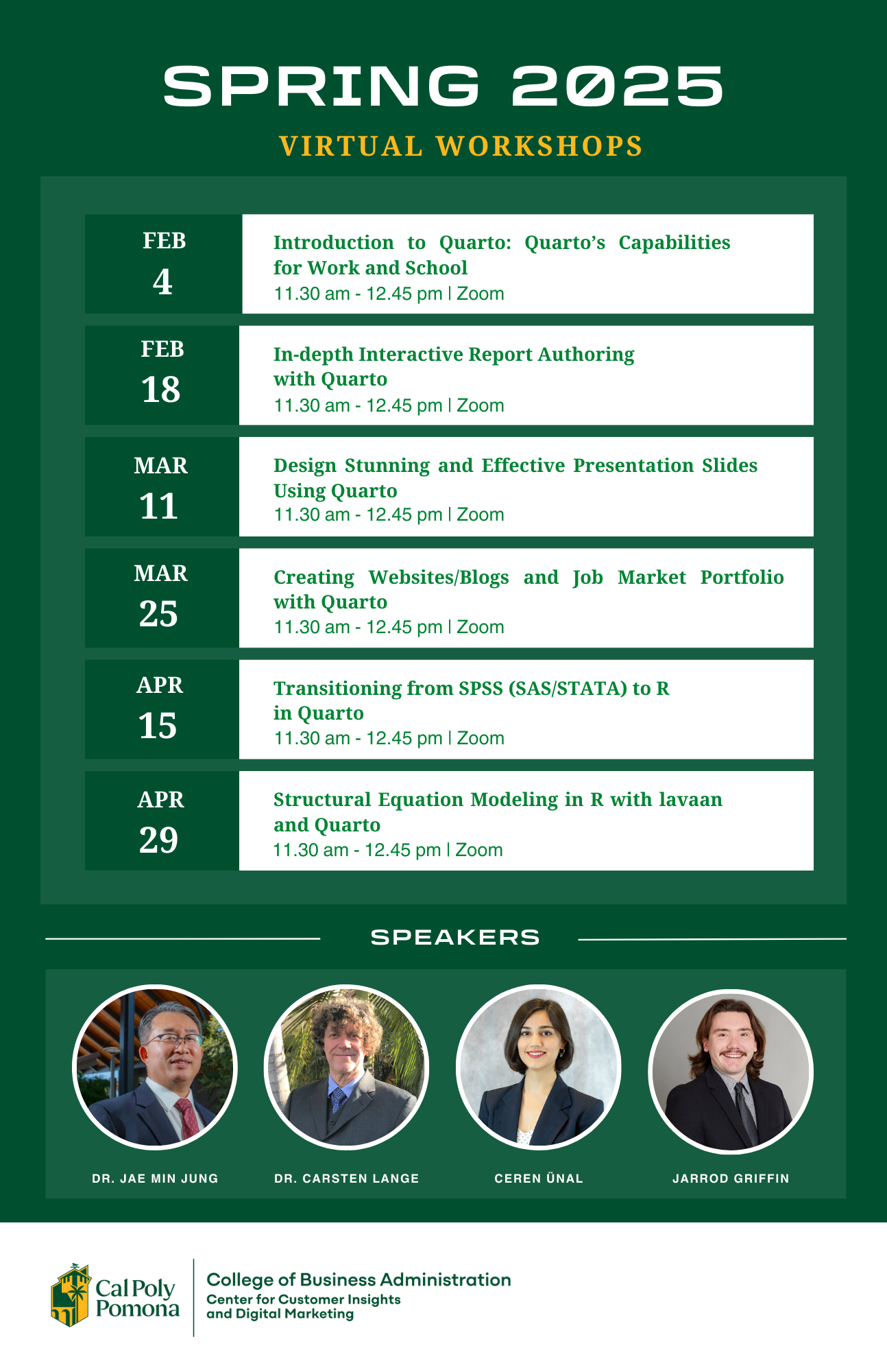 Spring 2025 Workshop Flyer