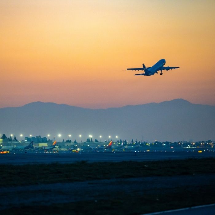 Plane Flying from airport