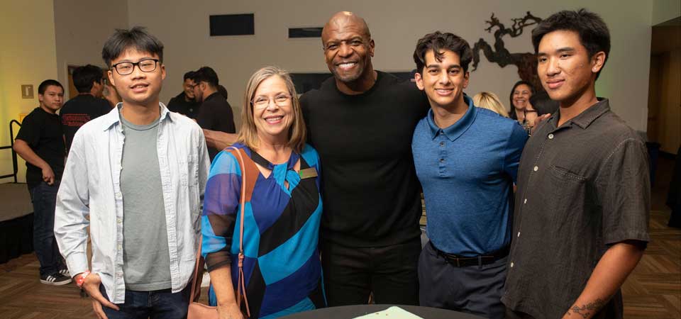 Students with Terry Crews