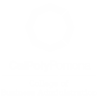 CBA logo with octagon, Cal Poly Pomona underneath and College of Business Administration on the bottom