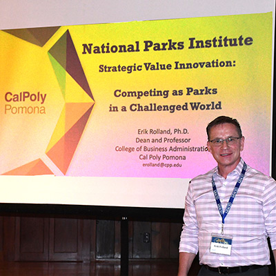 Dean Rolland at National Parks Institute conference