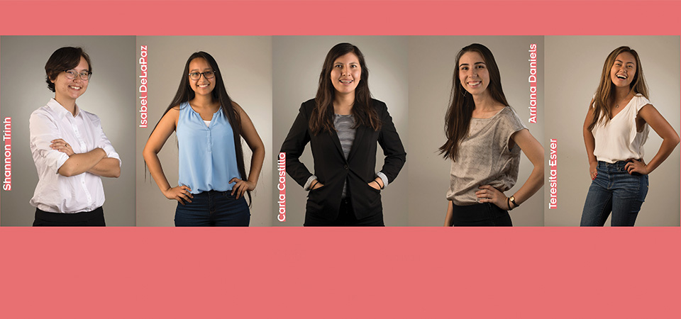 Portraits of five new Avanade scholars