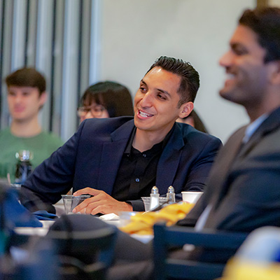 smiling students during 2019 CIS end of year lunch