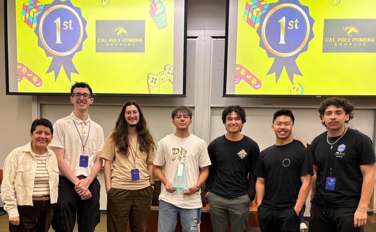 Cal Poly Pomona’s cybersecurity team—Ryan Miller, Luke Kimes, Warren Maxwell, Alexander Chacon, Anthony Rivera, and Ryan Wong—advances to the 2026 CPTC Global Finals.