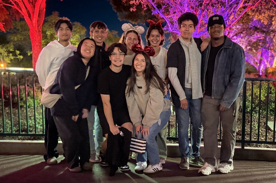 Daniel Mendoza with his friends