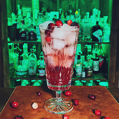 Cranberry Cream Soda Mocktail