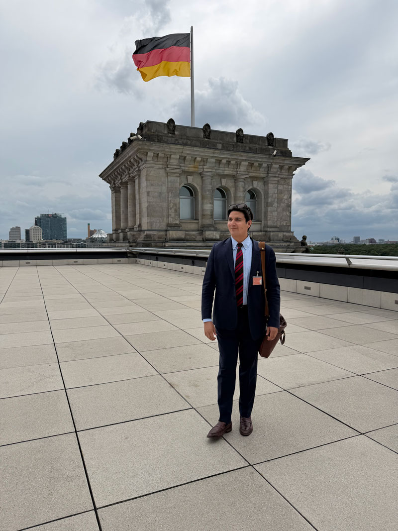 Gonzales atop the Reichstag Building