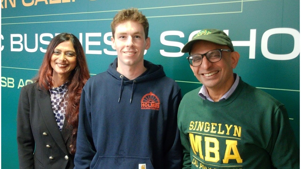 Henry Cosentino with Dr. Pia Gupta and Dean Sandeep Krishnamurthy