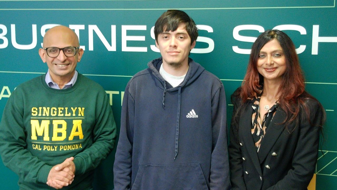 Silvas with Dr. Pia Gupta and Dean Sandeep Krishnamurthy