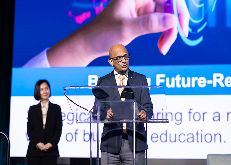 Dean Krishnamurthy Launches the AACSB AI Report
