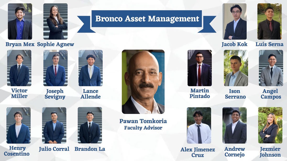 Team composite of Cal Poly Pomona Student Managed Investment Fund