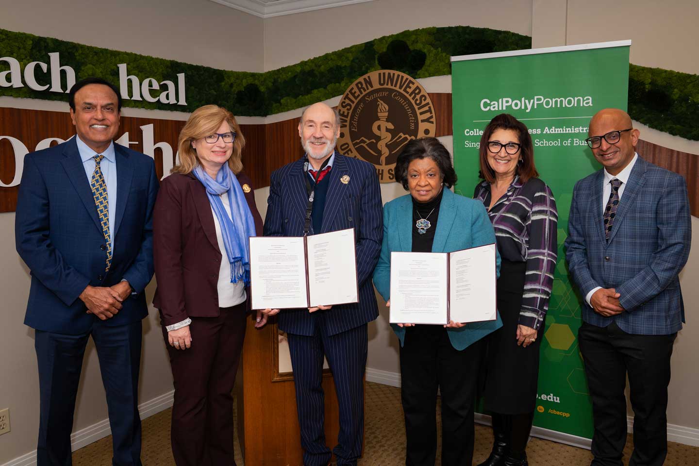 Western Health and College of Business Administration deans with PharmaD MBA proclamation 