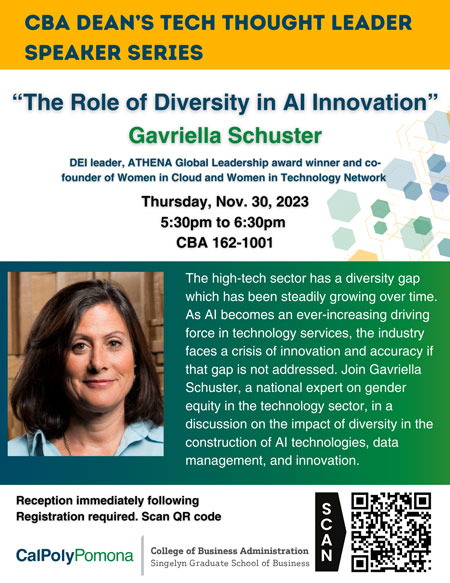 Schuster speaker series event poster