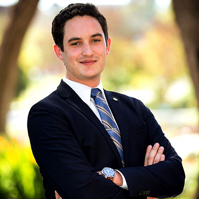 Zachary Winkle in Rose Garden