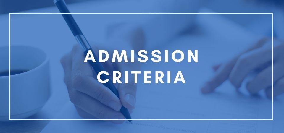 Admissions Criteria