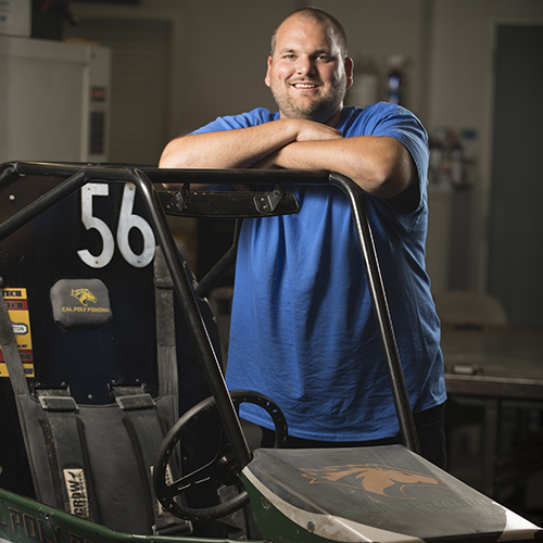 Kyle Craig worked on SAE Baja Cars for years at Cal Poly Pomona. The experience led to an internship and job at Space X. 