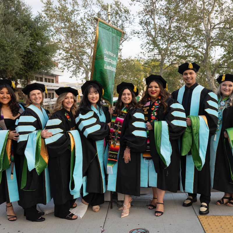 Graduating class of 2025 in their regalia. 