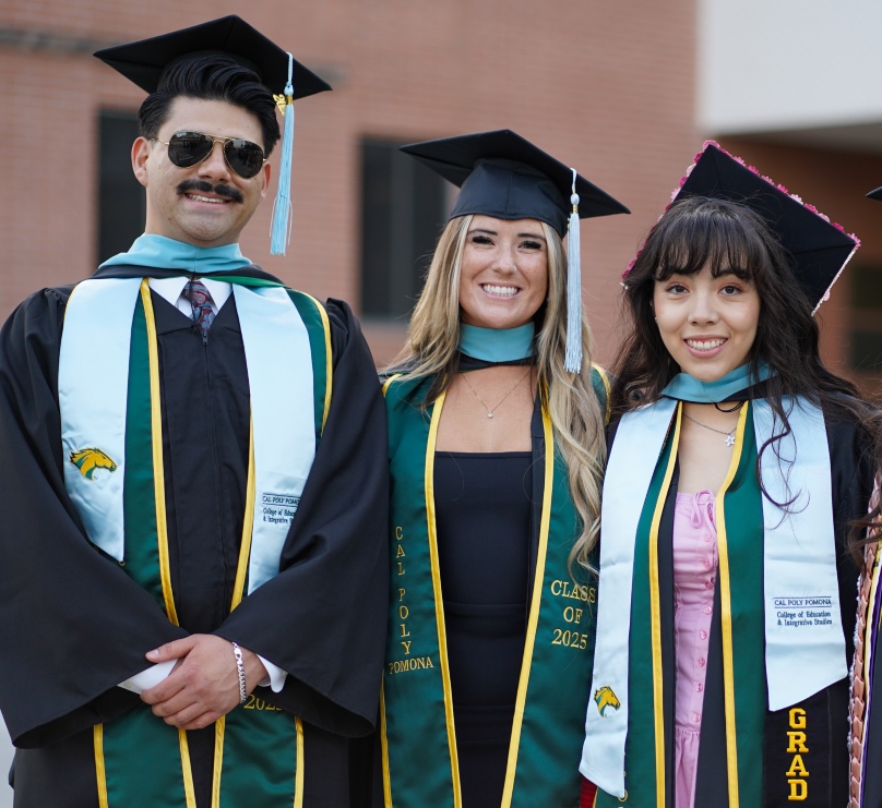 Students walking at graduation