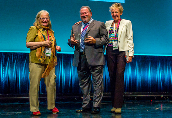 Professor Fine accepting his award