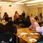 Interim Dean Nancy Hurlbut meets with CEIS students for a Q&A session