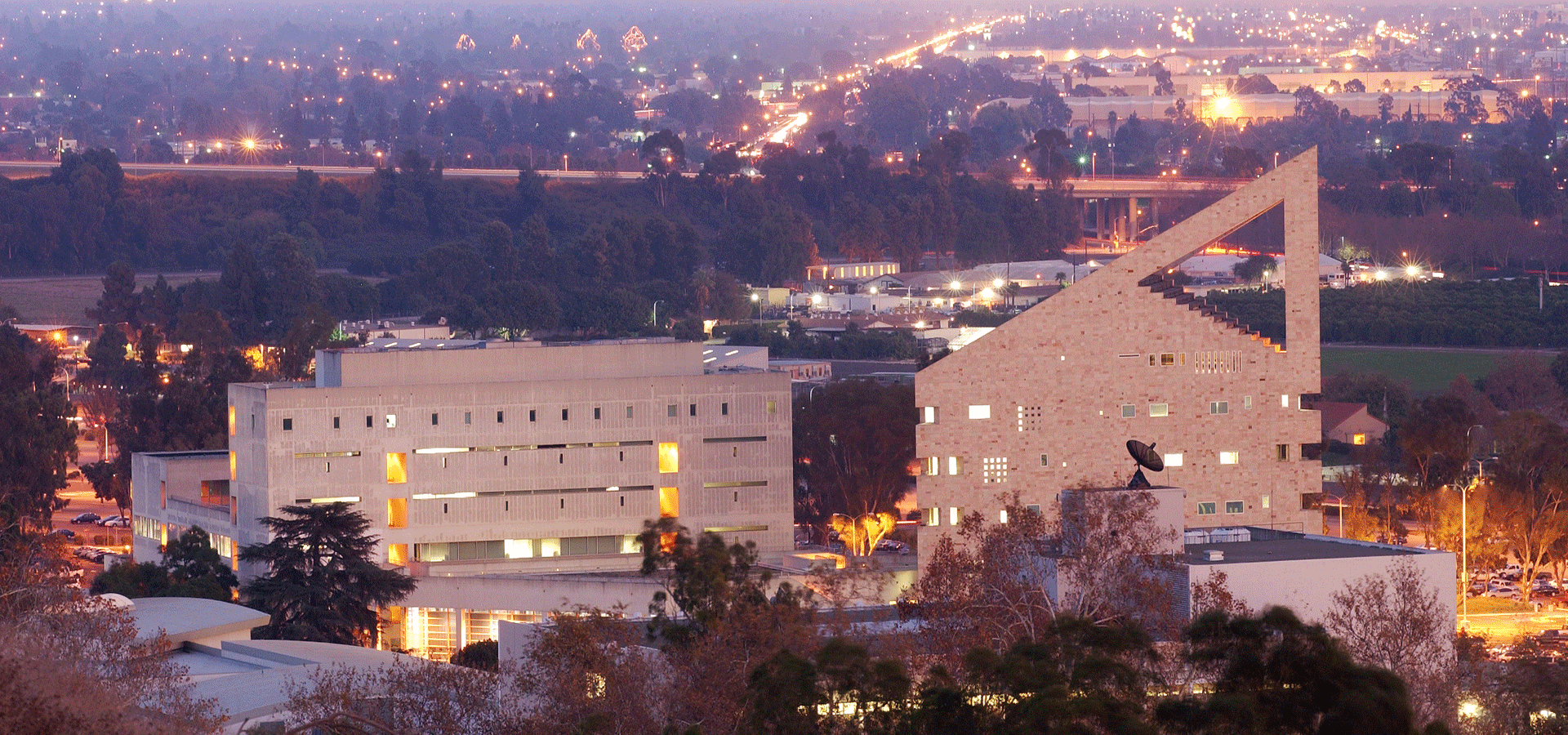 CLA and lights in the city of Pomona, CA