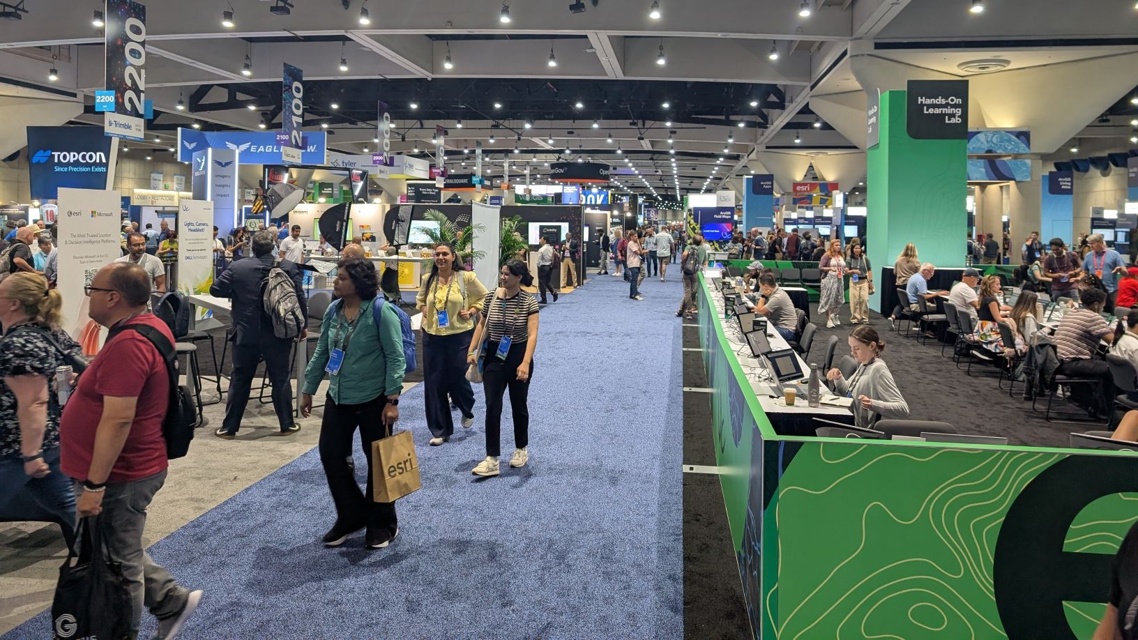 view of people inside Esri conference