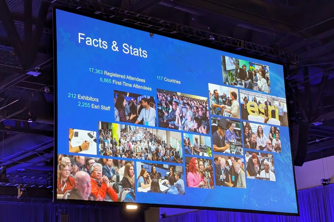 Facts and statistics slide displayed at closing session