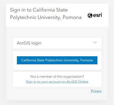 Screenshot of login button for SSO use