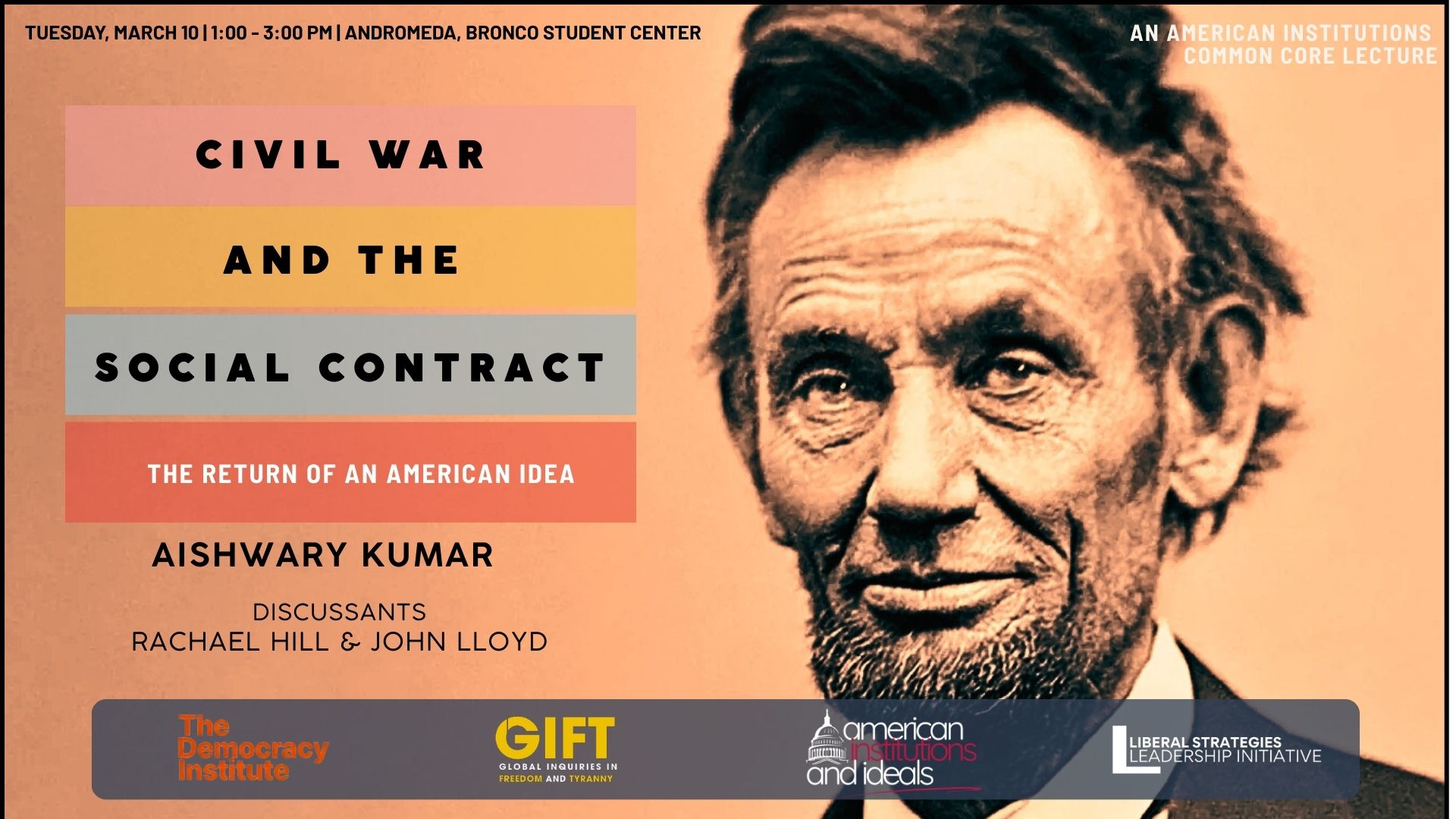 Flyer for the Civil Right and the Social Contract event 