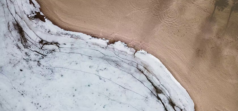 abstract of a coastline