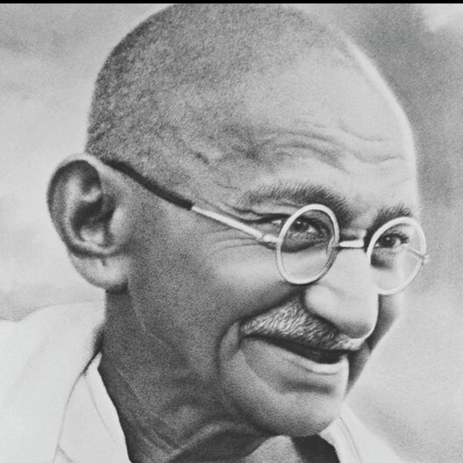 headshot of Gandhi