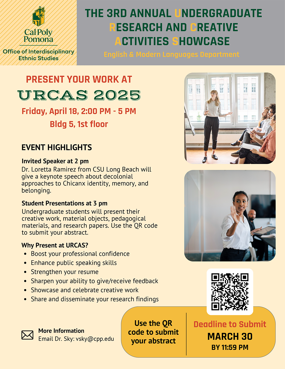 Call for presentations information provided in text above