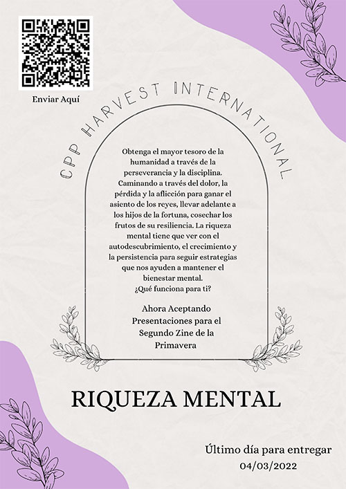 Obtenga el mayor tesoro de la humanidad a través de la perseverancia y la disciplina. Caminando a través del dolor, la pérdida y la aflicción para ganar el asiento de los reyes, llevar adelante a los hijos de la fortuna, cosechar los frutos de su resiliencia. La riqueza mental tiene que ver con el autodescubrimiento, el crecimiento y la persistencia para seguir estrategias que nos ayuden a mantener el bienestar mental. ¿Qué funciona para ti?