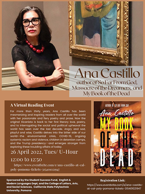 Ana CAstillo author of So Far From God, Massacre of the Dreamers, and My Book of the Dead