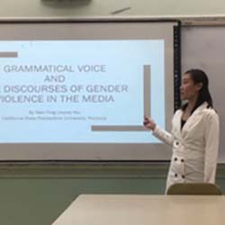 Wu presents her research at SCCUR 2018