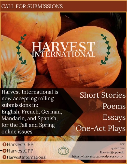 Harvest International | Short stories, Poems, Essays, One-Act Plays 