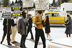 Housing Protest with Signs