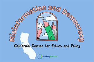 flyer for Misinformation and Democracy event