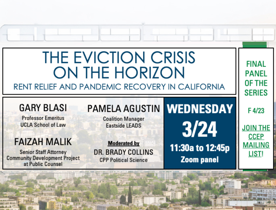 The Eviction Crisis on the Horizon: Rent Relief & Pandemic Recovery in CA