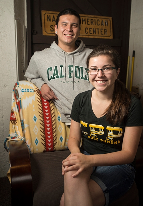 two smiling students